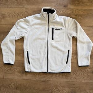 Timberland Men’s Fleece Jacket Khaki Full‎ Zip Medium